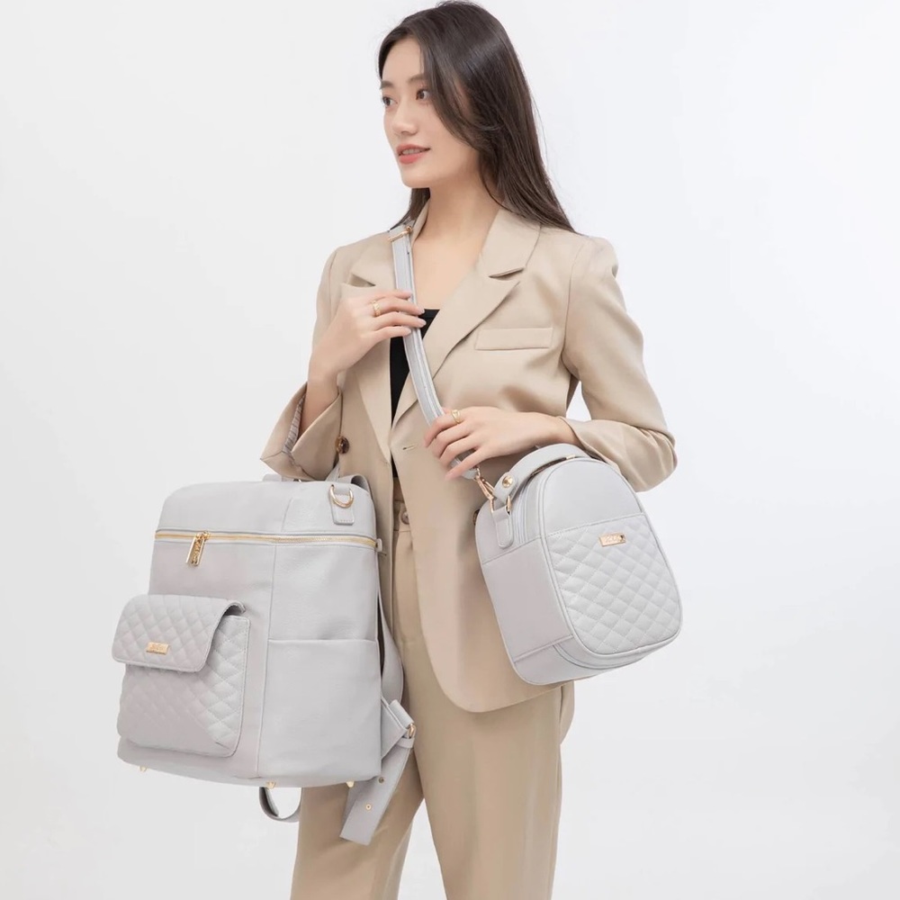 LULI BEBE MONACO SNACK BAG STONE GREY - Picture 12 of 16